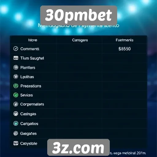 Métodos de pagamento aceitos na plataforma 30pmbet